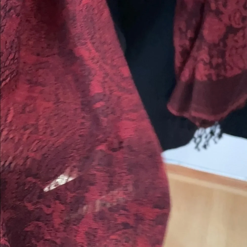 Red and gold shawl